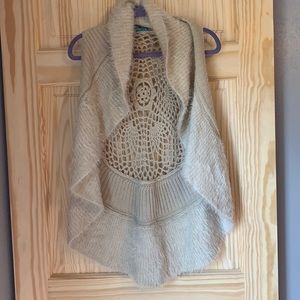 Boho Whish soft tan knit vest.